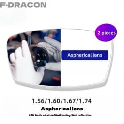 HD Aspherical Lenses 1.56/1.61/1.67/1.74 Myopia Hyperopic Astigmatism Lenses Wear-resistant Optical Prescription Lens 2 Pieces