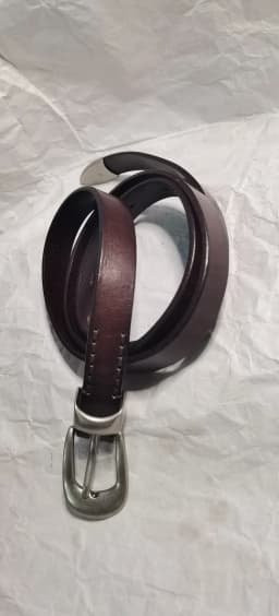 Momoluna Women Buckled Leather Belt Black 2 Cm Belt