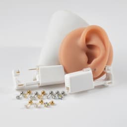 24pcs/Box Disposable Ear Piercing Gun Safe Ball Clasps Mini Daisy Crown Earring Piercer Machine Tool For Adult Kids Wholesale