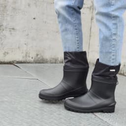 Bun Mouth Anti Slip Men's Short Tube Rain Boots PVC Wear-Resistant Black Closed Mouth Rain Boots Garden Waterproof Shoes