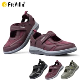 Fitville Women's Sandals Mary Jane Casual Shoes Widened Toe For Swollen Feet Lightweight Breathable Outdoor Elderly Shoes Sandal