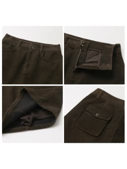 CHIC VEN Women Skirts Casual A Line New Retro High Waisted Corduroy Half Skirt Pit Stripe Office Ladies Skirt Spring Autumn 2025