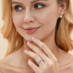 Lnngy Certified 2MM Moissanite Half Eternity Ring 14K Gold Filled Stackable Engagement Rings For Women Wedding Band Jewelry Gift
