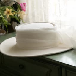 New French 100% Wool Top Hat Veil Vintage Dinner Party Elegant White Fedora Travel Light Wedding Head Dress Accessories