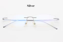 BCLEAR Fashion Pure Titanium Glasses Frame Men New Women Rimless Prescription Square Eyeglasses Myopia Optical Korean Eyewear