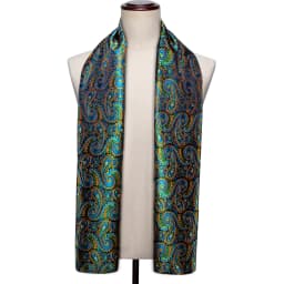 Barry.Wang Mens Scarf Jacquard Floral Paisley Casual Formal Gold Green Red Blue Purple Gray For Male Wedding Business Party