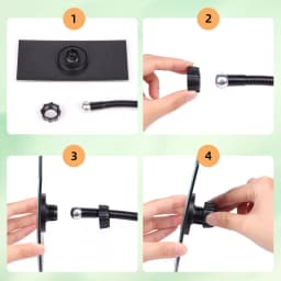 Flexible 360° Adjustable Clip-on Mirror | HD Acrylic Gooseneck Clamp Mirror for Eyelash Salon, Office Cubicle & Desk Rearview