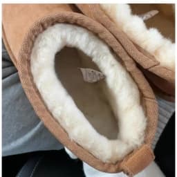 NO-LOGO Genuine Sheepskin Wool, Classic Mini Sheepskin Snow Boots, Chestnut Casual Warm Boots for Women Platform Boots