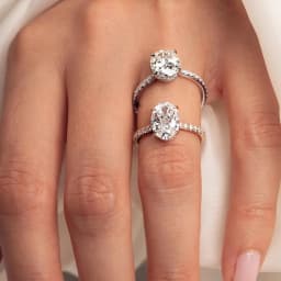 Shiny Oval Moissanite Ring 2ct Laboratory Diamond 18K Gold Plated S925 Silver Women Wedding Engagement Jewelry with Certificate