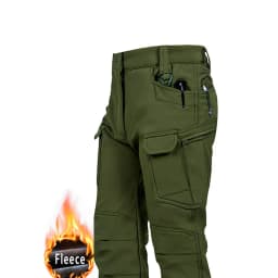 Outdoor Assault Pants with Thickened Fleece for Men Waterproof and Warm Various Colors of Casual Work Pants Hiking Pants
