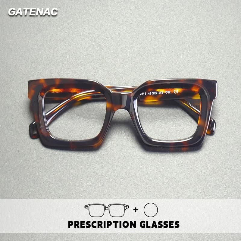 Gatenac Handmade Reading Glasses Women Photochromic Anti Blue Light Prescription Glasses Frame Men Myopia Progressive Eyewear