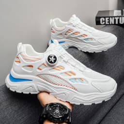 Rotate the Button Men Summer Breathable Sneakers 2026 Versatile Dad Shoes New Student Casual Footwear