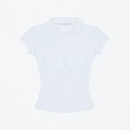 Tank Polo Collar Short-Sleeve T-Shirt, Slim-Fit Waist-Cinching Style, Slimming Hot Girl Style Short Top, High-Elastic Slim-Fit Waist-Cinching Polo Shirt, Hot Girl Style for Layering or Wearing Alone