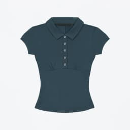 Tank Polo Collar Short-Sleeve T-Shirt, Slim-Fit Waist-Cinching Style, Slimming Hot Girl Style Short Top, High-Elastic Slim-Fit Waist-Cinching Polo Shirt, Hot Girl Style for Layering or Wearing Alone