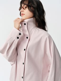 DUSHU 2026 Fall Women's Batwing Sleeve Cropped Utility Jacket with Multiple Pockets - Relaxed Fit Casual Outerwear for Daily