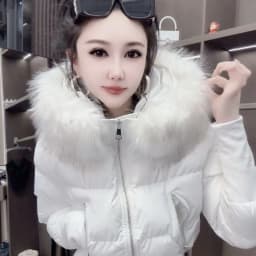 Y2K Retro Slim Women's Autumn and Winter Title Seamed Cotton Jacket Faux Fur Collar Long Sleeve Jacket 2025 New Jacket