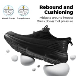 FitVille Wide Men'S Slip-On Walking Shoes Breathable Lightweight Non-Slip Casual Sneakers For All-Day Standing For Swollen Feet