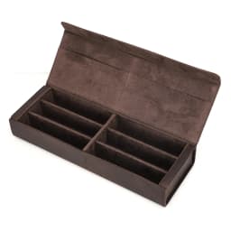 Retro Genuine Leather 2/3/4/6/8 Grids Eyeglasses Storage Box Sunglasses Glasses Display Case Family Travel Sunglasses Organizer
