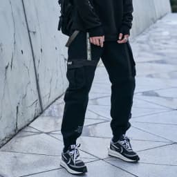 CHAIFENKO Hip Hop Cargo Pants Men Fashion Harajuku Black Harem Pant Streetwear Joggers Sweatpant Multi-Pocket Casual Mens Pants