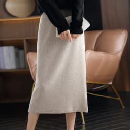 2024 Autumn Winter New 100%Pure Wool Knit Long Skirt Women Casual Thick Korean High Waist Pack Hip Cashmere Wild A-Line Skirt