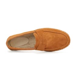 Men's Jute Espadrilles Slip on Loafers Cow Suede Leather Casual Shoes