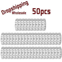 50pcs Italian Charm Stainless Steel 9mm Colorful Style Elastic Bracelet for Woman Men DIY Making GIft Dropshipping Wholesale