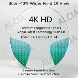 ALICIA 1.56 1.61 1.67 1.74Anti-scratch Anti-blue Photochromic 4K Widest Field of View Progressive Multi-focal Lens 1 Pair