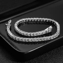 S925 Sterling Silver D VVS Moissanite Tennis Bracelet Passes Diamond Sparkling Test Solid Jewelry Wedding Women Gift
