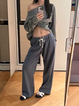 Solid Drawstring Straight Sweatpants Women Autumn High Waist Soft Cotton Trousers Casual Vintage Streetwear Sport Long Pant Y2k