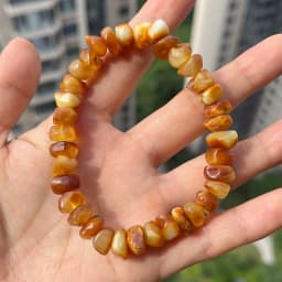Yoowei Baltic Medical Amber Bracelet for Unisex Original Handmade Fashion Diy Healing Yellow Amber Jewelry Accessories Wholesale