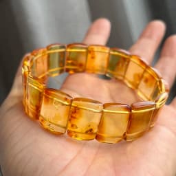 Yoowei Baltic Medical Amber Bracelet for Unisex Original Handmade Fashion Diy Healing Yellow Amber Jewelry Accessories Wholesale