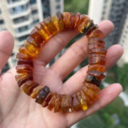Yoowei Baltic Medical Amber Bracelet for Unisex Original Handmade Fashion Diy Healing Yellow Amber Jewelry Accessories Wholesale