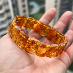 Yoowei Baltic Medical Amber Bracelet for Unisex Original Handmade Fashion Diy Healing Yellow Amber Jewelry Accessories Wholesale
