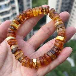 Yoowei Baltic Medical Amber Bracelet for Unisex Original Handmade Fashion Diy Healing Yellow Amber Jewelry Accessories Wholesale