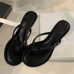 Eilyken Fashion Round Clip Toe Thin Low Heels Women Slippers Outdoor Casual Sandals 2026 New Summer Flip Flops Shoes