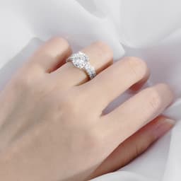 Smyoue 18k Plated 0.6-4.2CT All Moissanite Rings for Women Sparkly Luxury Wedding Diamond Band 100% 925 Sterling Silver Jewelry