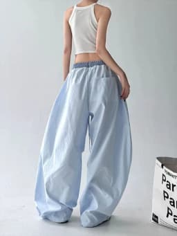 Streetwear Hip Hop Plaid cargo Pant Women Summer Loose Design Scimitar Jazz Dance Wide Leg Pants High Waist All Match Long Pants