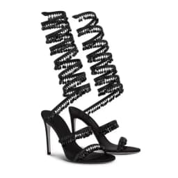 2025 Women's New Fashion Tassel Crystal Shoes Sexy Banquet Party Stiletto High Heels Women's Large Sandals Dance Shoes