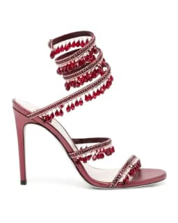 2025 Women's New Fashion Tassel Crystal Shoes Sexy Banquet Party Stiletto High Heels Women's Large Sandals Dance Shoes