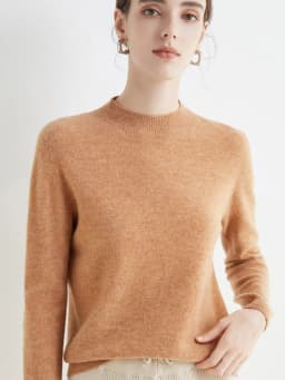 Women 100% Merino Wool Sweater For Autumn Winter First Line Seamless Half-high Collar Pullover Basic Top OL Solid Soft Cashmere