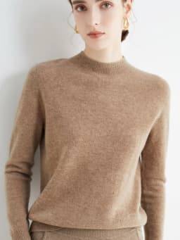 Women 100% Merino Wool Sweater For Autumn Winter First Line Seamless Half-high Collar Pullover Basic Top OL Solid Soft Cashmere