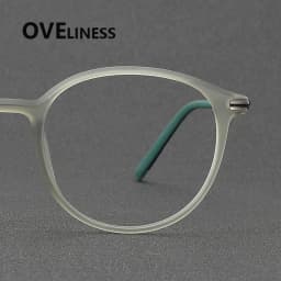 2025 Acetate Titanium Glasses Frame for Men Women Brand Design Retro Vintage Round Eyeglasses frames High Quality male Eyewear