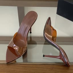 Liyke Jelly PVC Transparent Shoes For Women Sexy Pointed Open Toe Shallow Slider Slippers Ladies Sandal High Heels Mules Size 41