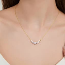 U-Smile Moissanite Necklace D VVS1 for Women D Color Sparkling Lab Diamon Luxury Necklaces 925 Sterling Silver with Certified