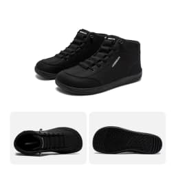 HOBIBEAR Mid Top Barefoot Shoes Mens Womens Wide Toe Ankle Boots Outdoor Non-Slip Artificial Leather Shoes