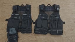 Tool Vest for Men with Pouches and Belt, Adjustable Multi-Pocket Safety Tool Vest for Electrician, Carpenter
