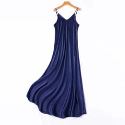 2026 Women's Fashion New 21MM 100% Natural Mulberry Silk Plain Satin Extended French Sexy Adjustable Shoulder Strap Solid Dress