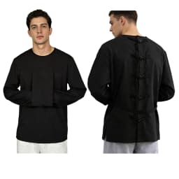 Adult Upper Limb Protective Tops Manic Patients Nursing Safety Restraint Clothes Long Sleeve Back Buckles Securing Strap T-shirt