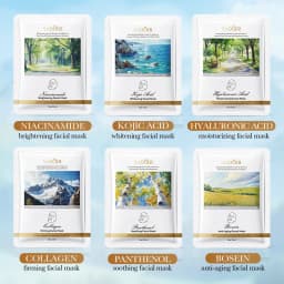 30Pcs SADOER Multi-Ingredient Facial Mask Bundle, SADOER Six Formula Gentle Essence Face Mask Patches, Hydrating Single-Use Mask Sheets to Replenish Moisture for All Skin Types