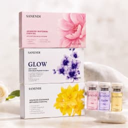 SANENDI 10vials Pink PDRN Serum Hyaluronic Acid Korean Skin Care Hydration Soothing Facial Essence GSH Vitamin Glow Solution
